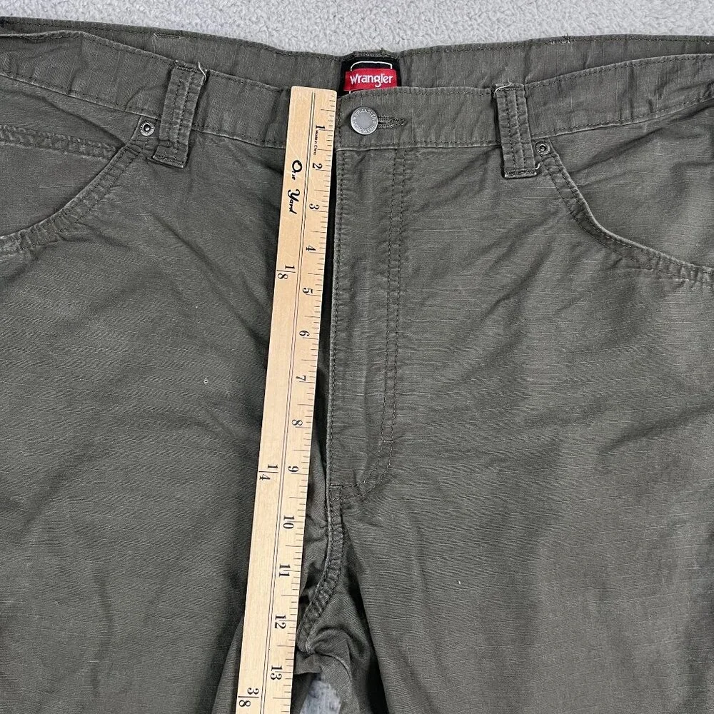 Wrangler Pants Mens 40x28 Relaxed Ripstop‎ Workwear Green High Rise